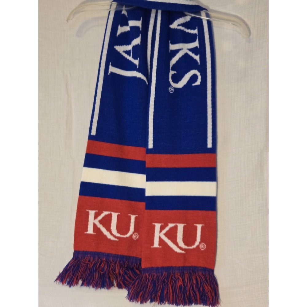 Jayhawks Kansas University Scarf University of Kansas Knit‎ Rock Chalk Jay Hawk